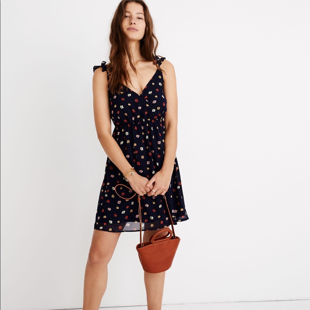 Madewell Navy Floral Dress